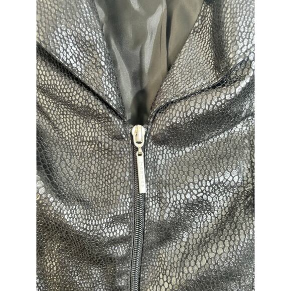 Tanjay Jacket Size 8P Black Velvet Burnout Snake Print Whimsigoth Stevie Nicks - Picture 3 of 9